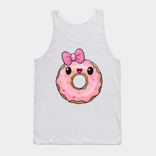 Cute pink donut with a bow Tank Top